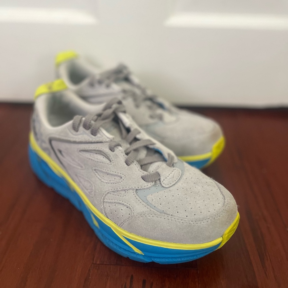 Hoka One One Clifton L Suede Lunar Rock/Diva Blue